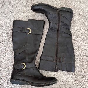 B.O.C Austin Flat Knee-High Comfort Boots Dark Brown 7.5 Moto Boho